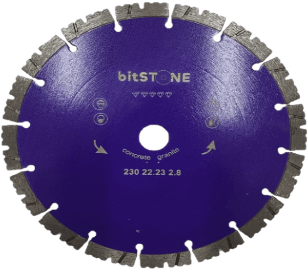 Диск алмазный bitSTONE Professional Expert (гранит, бетон, железабетон) 230мм/25,4 (37460923230)