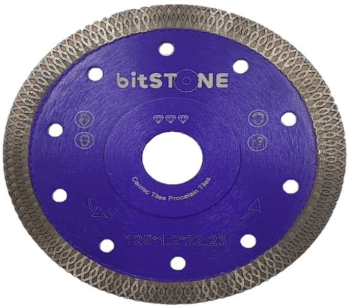 Диск алмазный сплошной bitSTONE Hard Ceramics (керамогранит, керамика) 125мм/22,2 (37470923125)