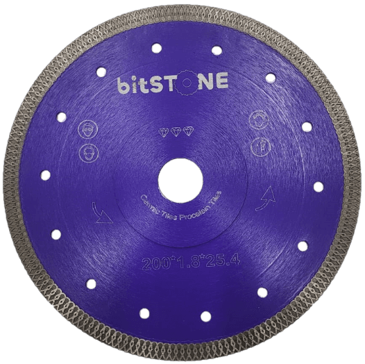 Диск алмазный сплошной bitSTONE Hard Ceramics (керамогранит, керамика) 200мм/25,4 (37470923200)