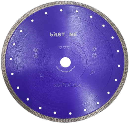 Диск алмазный сплошной bitSTONE Hard Ceramics (керамогранит, керамика) 300мм/25,4 (37470923300)