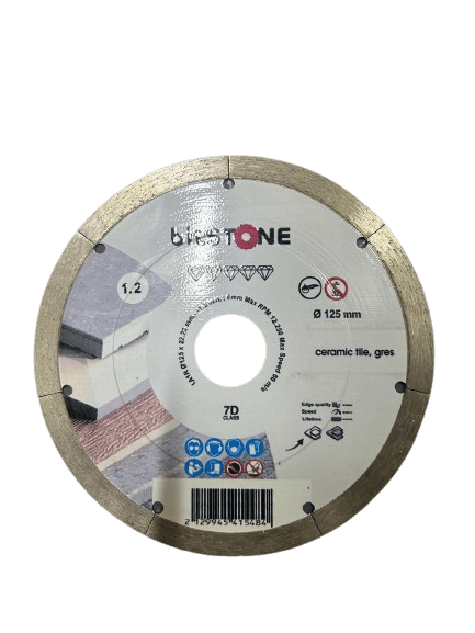 Диск алмазный сплошной bitSTONE Ceramics (керамогранит, керамика) 125мм/22,2 (37470924125)