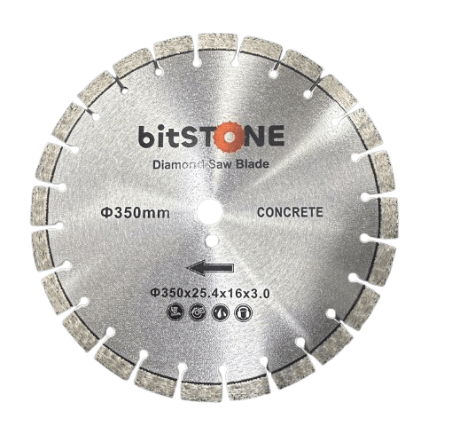 Диск алмазный bitSTONE Extra Plus (железобетон, высоко армированный бетон) 350мм/25,4 (37780925350)