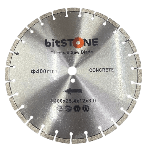 Диск алмазный bitSTONE Extra Plus (железобетон, высоко армированный бетон) 400мм/25,4 x12 (37780925400)