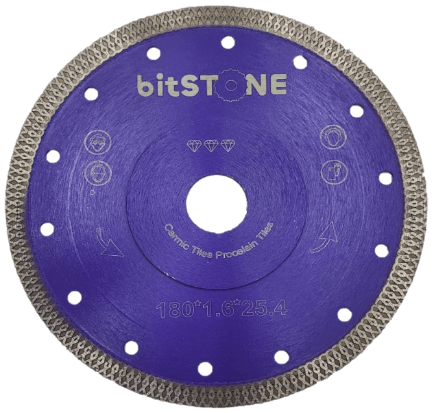 Диск алмазный сплошной bitSTONE Hard Ceramics (керамогранит, керамика) 180мм/25,4 (37470923180)