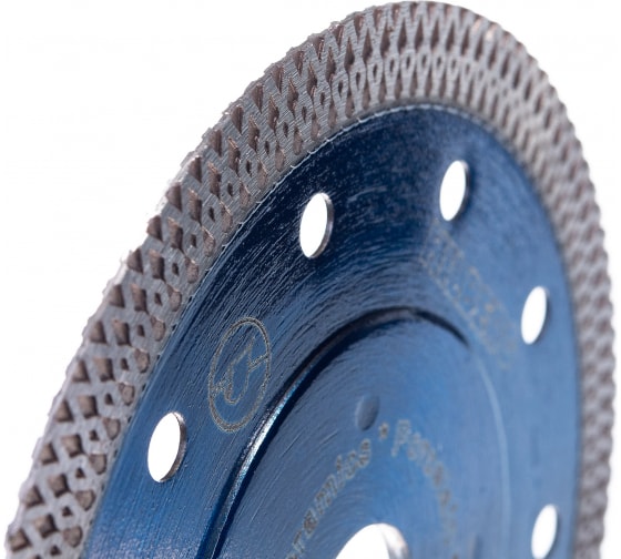 Диск алмазный Hilberg отрезной Турбо Ультратонкий Х-тип (керамика, керамогранит) 125мм/22,23мм (HM402) — фото 3