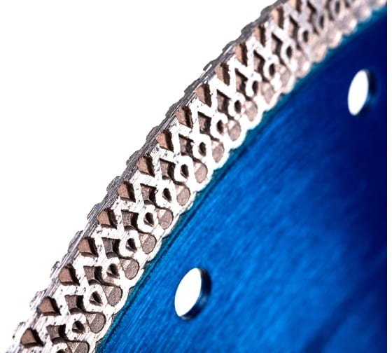 Диск алмазный Hilberg отрезной Турбо Ультратонкий Х-тип (керамогранит, твердая керамика) 250мм/25,4/22,23мм (HM407) — фото 4