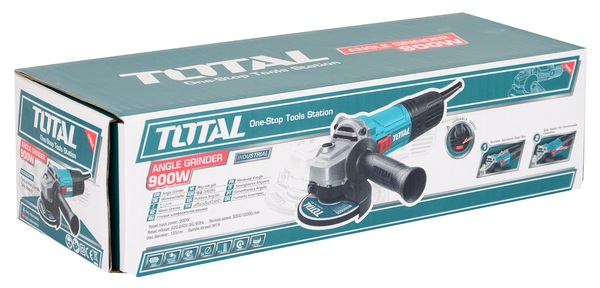 Угловая шлифовальная машина с регулировкой оборотов TOTAL TG109125565 угловая, 900Вт, 125мм, 5000-11000об/мин. — фото 7