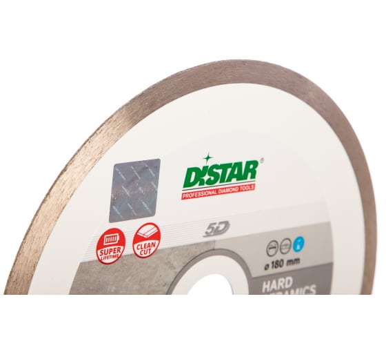 Диск алмазный сплошной DiStar Hard ceramics (керамогранит, керамик) 180мм/25,4 (11120048014) — фото 3